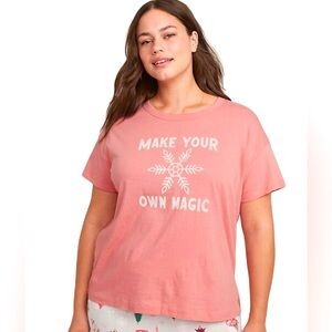 Old Navy women’s graphic holiday pajama T-shirt size XS